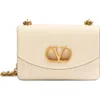 Valentino White Vain Shoulder Bag In Butter