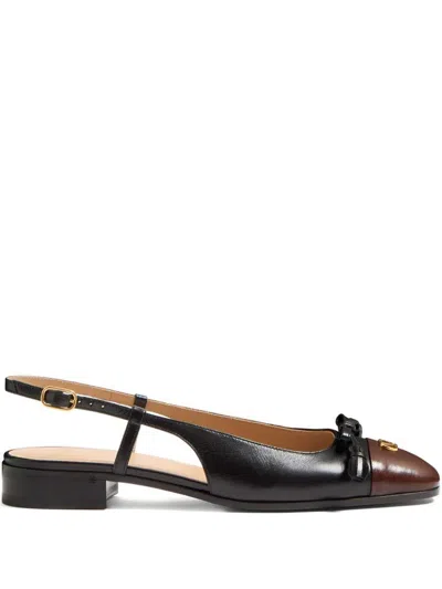 VALENTINO GARAVANI VALENTINO GARAVANI VALE DU ROI LEATHER SLINGBACK BALLETS