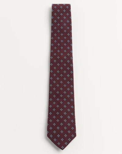 Valentino Garavani Valentie Micro-check Silk Tie In Multicolour