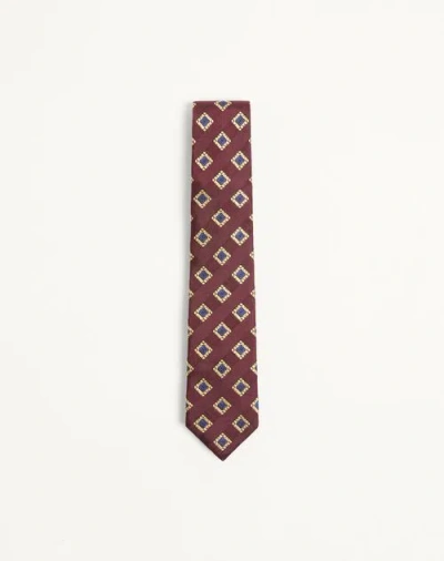 Valentino Garavani Valentie Patterned Tie In Silk, Wool, And Jacquard