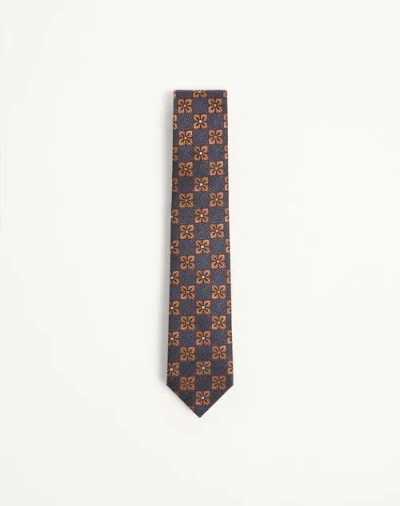 Valentino Garavani Valentie Silk And Jacquard Tie With Design