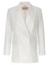 Valentino White Double-breasted Blazer In White