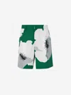 Valentino Garavani Printed Cotton Bermuda Shorts In Green