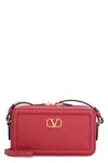 Valentino Garavani Alltime Leather Shoulder Bag With Vlogo Signature Detail In Red