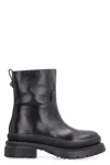 Valentino Garavani Roman Stud Leather Boots In Black