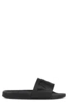 Valentino Black Rubber Slippers In Black