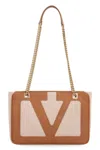 Valentino Garavani Garavani Viva Superstar Medium Canvas Shopping Bag Woman Natural/spice Uni In Brown