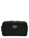 Valentino Vlogo Alltime Mini Leather Camera Bag In Black