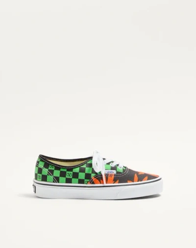 VALENTINO GARAVANI VALENTINO GARAVANI VALENTINO GARAVANI AND VANS LOW-TOP FABRIC TRAINER WITH VLOGO CHECKERBOARD PRINT 