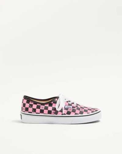 Valentino Garavani And Vans Low-top Trainer In Fabric With Vlogo Checkerboard Pri In Multi