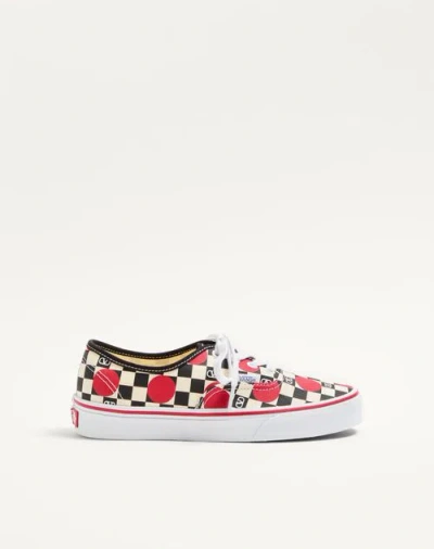 Valentino Garavani And Vans Low-top Trainer In Fabric With Vlogo Checkerboard Pri In Multi