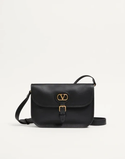 Valentino Garavani Antibes Leather Crossbody Bag Adjustable Strap In Black