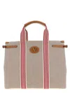 Valentino Antibes Striped Top Handles Tote Bag In Multi