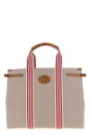 Valentino Antibes Striped Top Handles Tote Bag In Multi