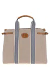 Valentino Antibes Striped Top Handles Handbag In Multicolor