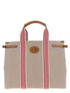 Valentino Antibes Striped Top Handles Tote Bag In Multi
