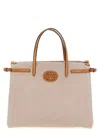 Valentino Antibes Big Shopping Bag With Adjustable Side Straps In Beige
