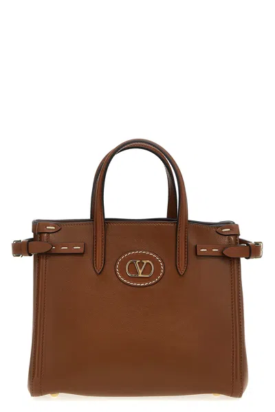 Valentino Garavani 'antibes' Small Handbag In Brown