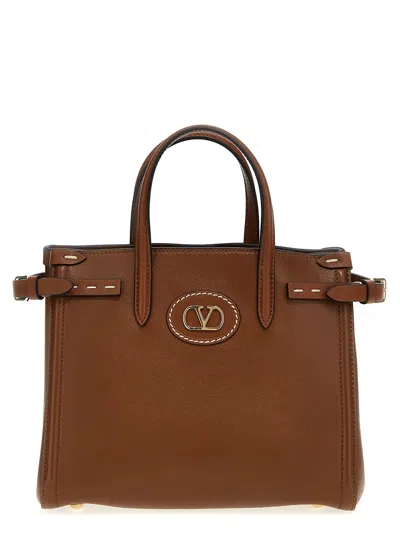 Valentino Garavani Love Moschino Black Camoscio Shoes Sandals In Brown