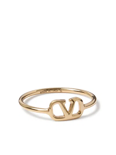 Valentino Garavani Valentino Vlogo Signature Ring In Gold