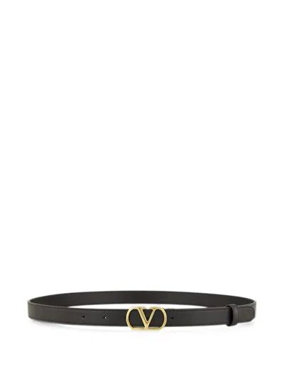 Valentino Garavani Black Leather Belt