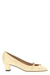 Valentino Butter White Crocodile Effect Leather Pumps With Medium Heel