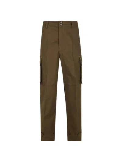 Valentino Garavani  Garavani Cargo Trousers With Vlogo Signature In Transparent