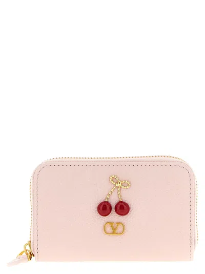 Valentino Garavani Valentino Quartz Pink Cherryfic Zip Around Wallet
