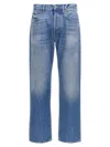 Valentino Blue Washed-effect Denim Jeans In Blue