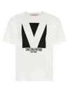 Valentino Mens Avorio Logo-print Crew-neck Cotton-jersey T-shirt