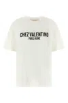 Valentino Cotton Slogan Print Drop Shoulder T-shirt