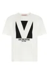 Valentino Crewneck T-shirt With Frontal Logo Print