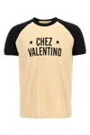 Valentino Sleeve Contrast Graphic Print Crew Neck In Neutral