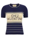 Valentino Cotton T-shirt In Blue