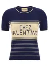 Valentino Cotton T-shirt In Blue