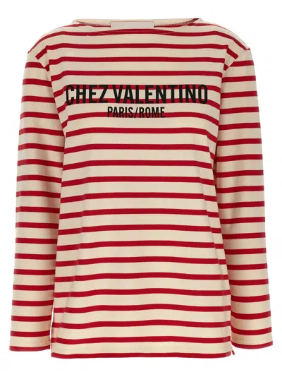 Valentino Garavani  Garavani 'chez ' T Shirt In Red