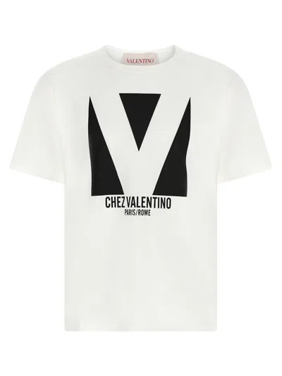 Valentino Garavani White Cotton T Shirt In Neutral