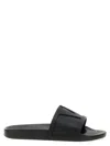 Valentino Garavani Black Sandals With Vlogo Detail On The Front In Tech Fabric Man