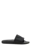 Valentino Garavani Black Sandals With Vlogo Detail On The Front In Tech Fabric Man