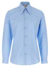Valentino Garavani Cotton Shirt Shirt And Blouse Light Blue In Blue