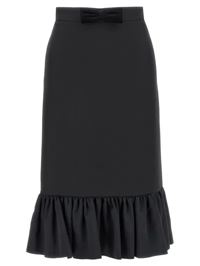 VALENTINO VALENTINO GARAVANI VALENTINO GARAVANI CREPE COUTURE SKIRT