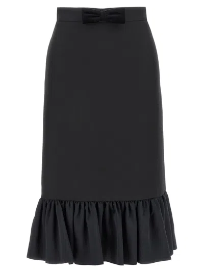 VALENTINO VALENTINO GARAVANI VALENTINO GARAVANI CREPE COUTURE SKIRT