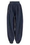 Valentino Garavani Balloon Fit Chambray Cotton Denim Pants