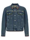 Valentino Denim Jackets Embroideries In Blue