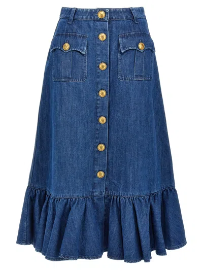 VALENTINO VALENTINO GARAVANI VALENTINO GARAVANI DENIM SKIRT