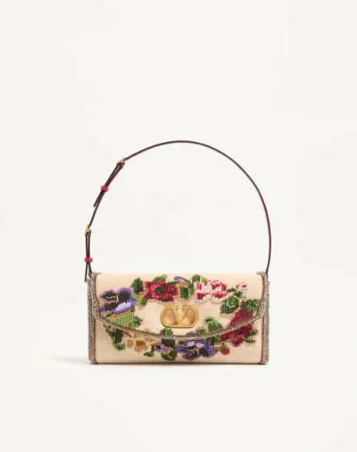 Valentino Garavani Devain Small Shoulder Bag In Pink