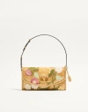 Valentino Garavani  Garavani Devain Small Embroidered Shoulder Bag Woman Gold/multicolour U In Brown