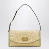 Valentino Garavani Mini Structured Handbag With Signature Detailing In Gold