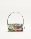 Valentino Garavani  Garavani Devain Small Shoulder Bag In Jacquard Voyage Imaginaire Fabric In Multi