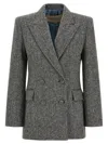 Valentino Garavani Double-breasted Blazer Blazers Gray In Gray